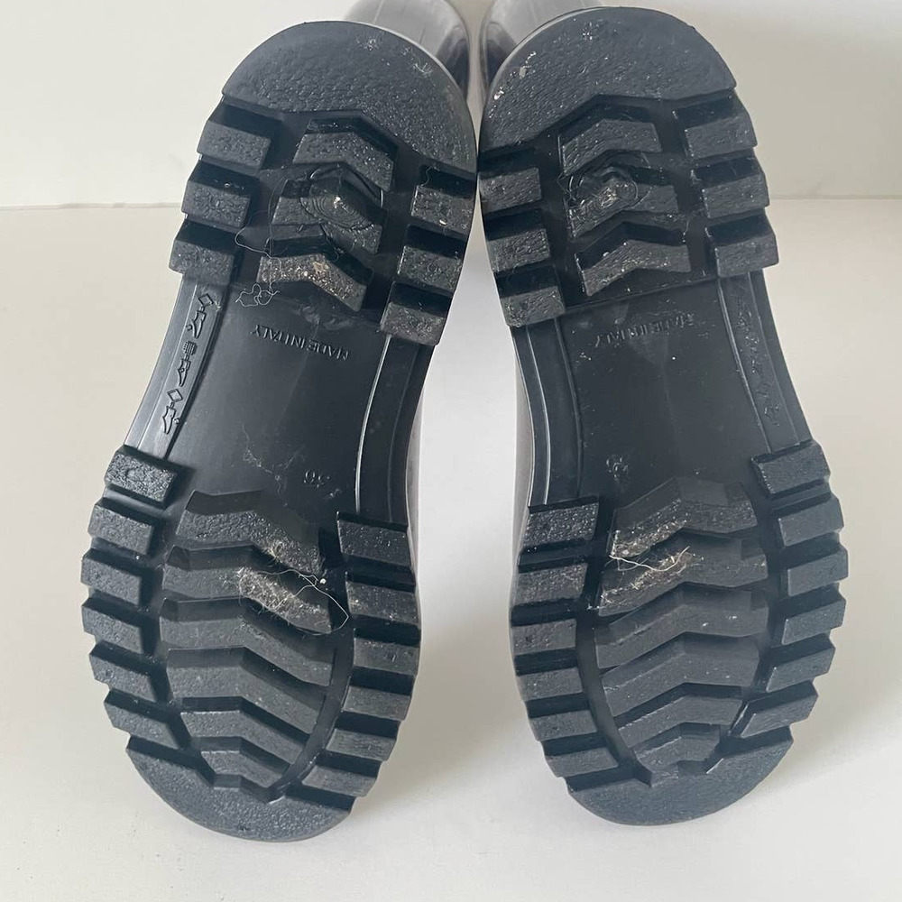 Burberry Wellington Check Rubber Rain Boots in Grey and Tan, Size 36 ⬇️ - Picture 3 of 4